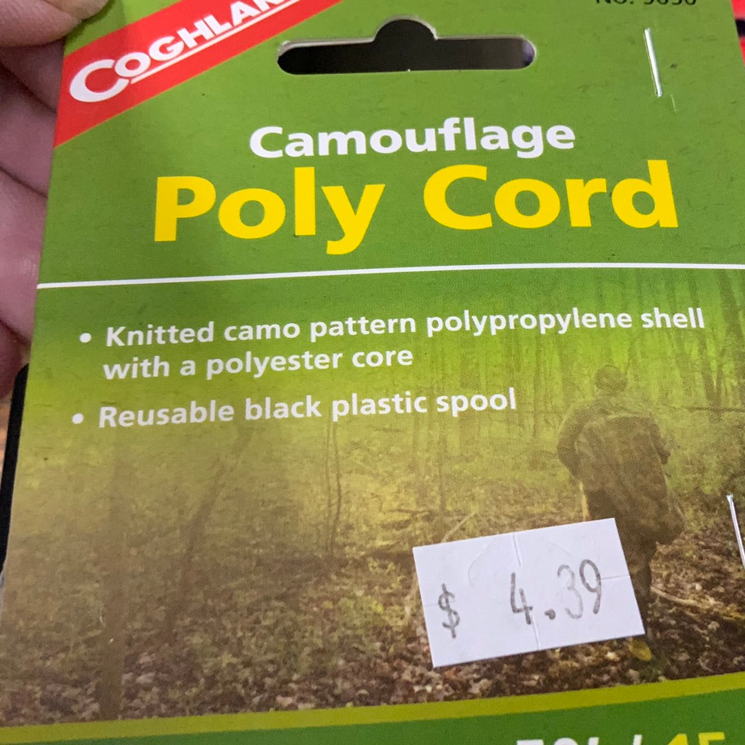Coghland Camo Poly Cord 1/4" X 50’