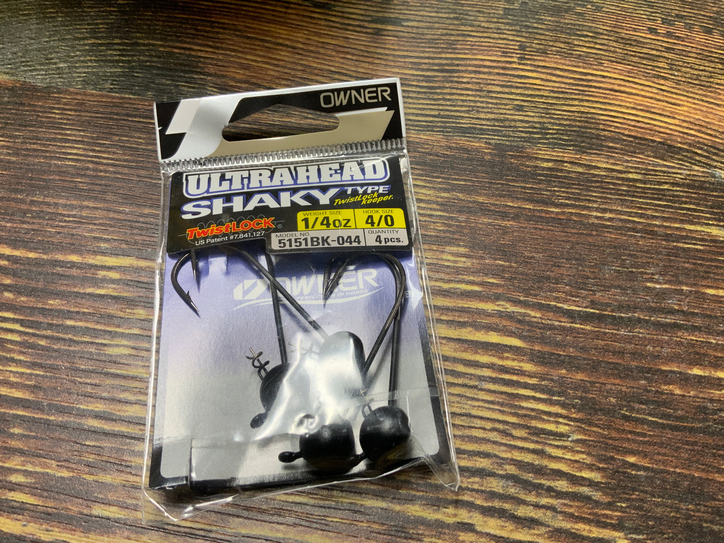 Owner Shaky Head 1/4 oz. 4/0 Matte Black