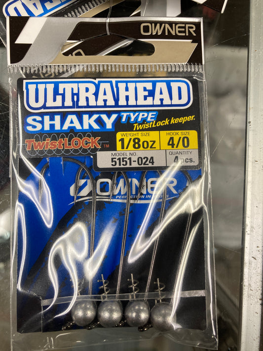 Ownerr Shaky Head 1/8 oz. 4/0 Raw