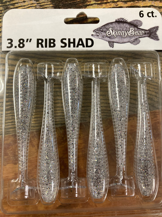Skinny Bear 3.8" Rib Shad - Thread Shad