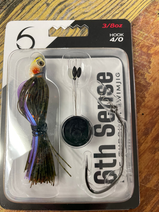 6th Sense Line Through Swim Jig 3/8 oz 4/0 Candy Bluegill
