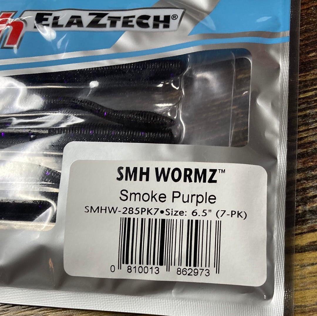 Z Man SMH Wormz 6.5" Smoke Purple