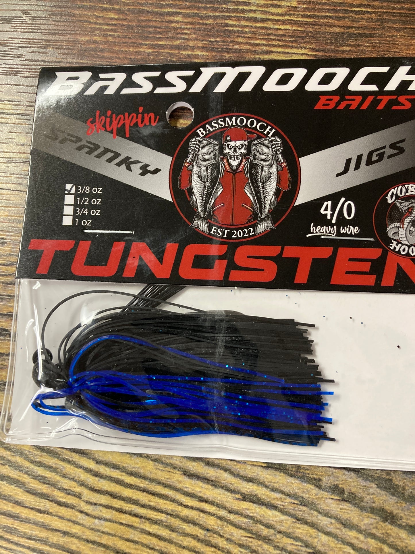 Bass Moouch Skippin Jigs 3/8 oz Black N Blue