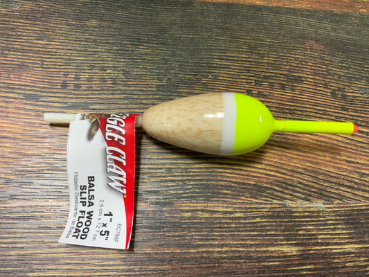Eagle Claw Balsa Wood Slip Float 1"x5"