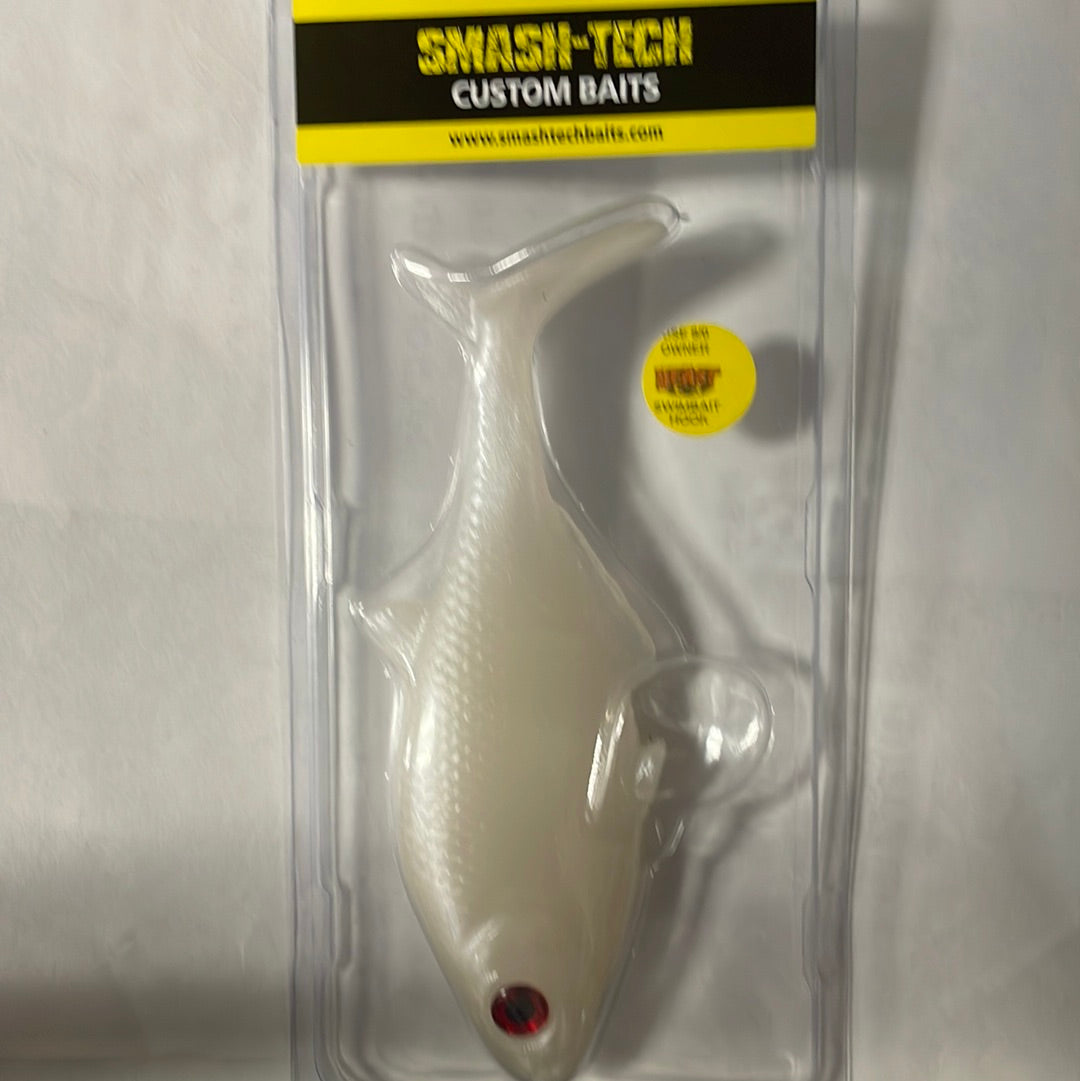 Smash Tech Swimbait 6” Pearl White