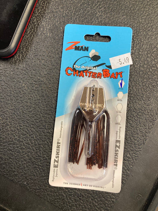Z Man Original Chatter Bait Football Jig 1/4 oz. Brown/Black