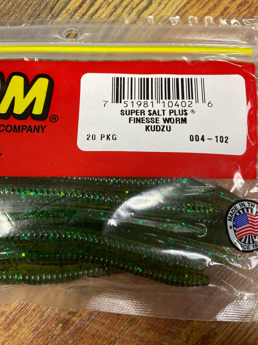 Zoom Finesse Worm 4.5” Kudzu