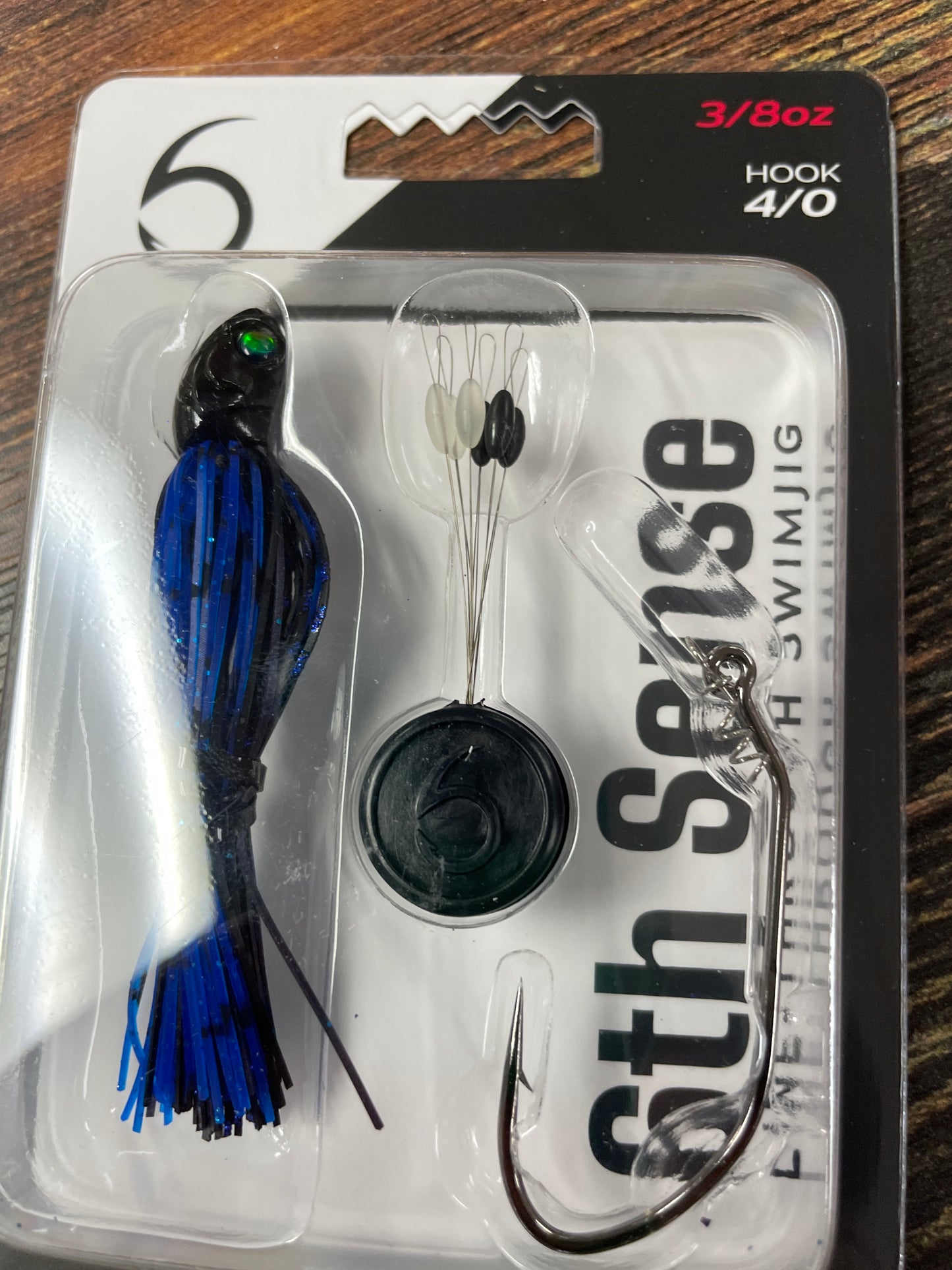 6th Sense Line Through Swim Jig 3/8 oz 4/0 Black N Blue