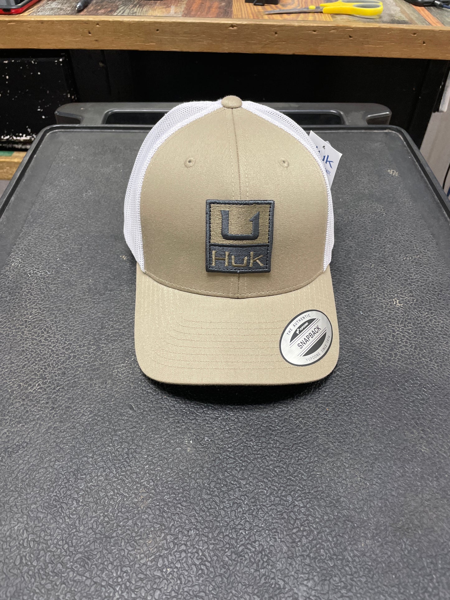 HUK Hat "U" Logo - Tan/White