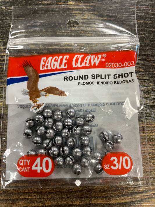 Eagle Claw Round Split Shot - 3/0