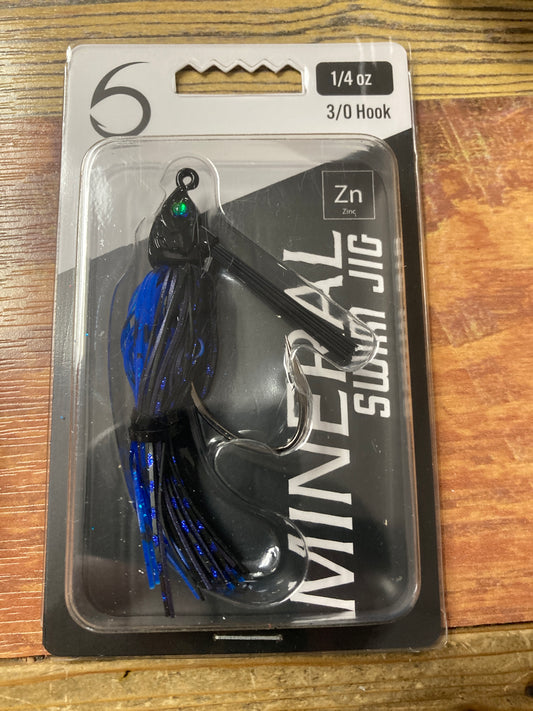 6th Sense Mineral Swim Jig 1/4oz. Black Blue