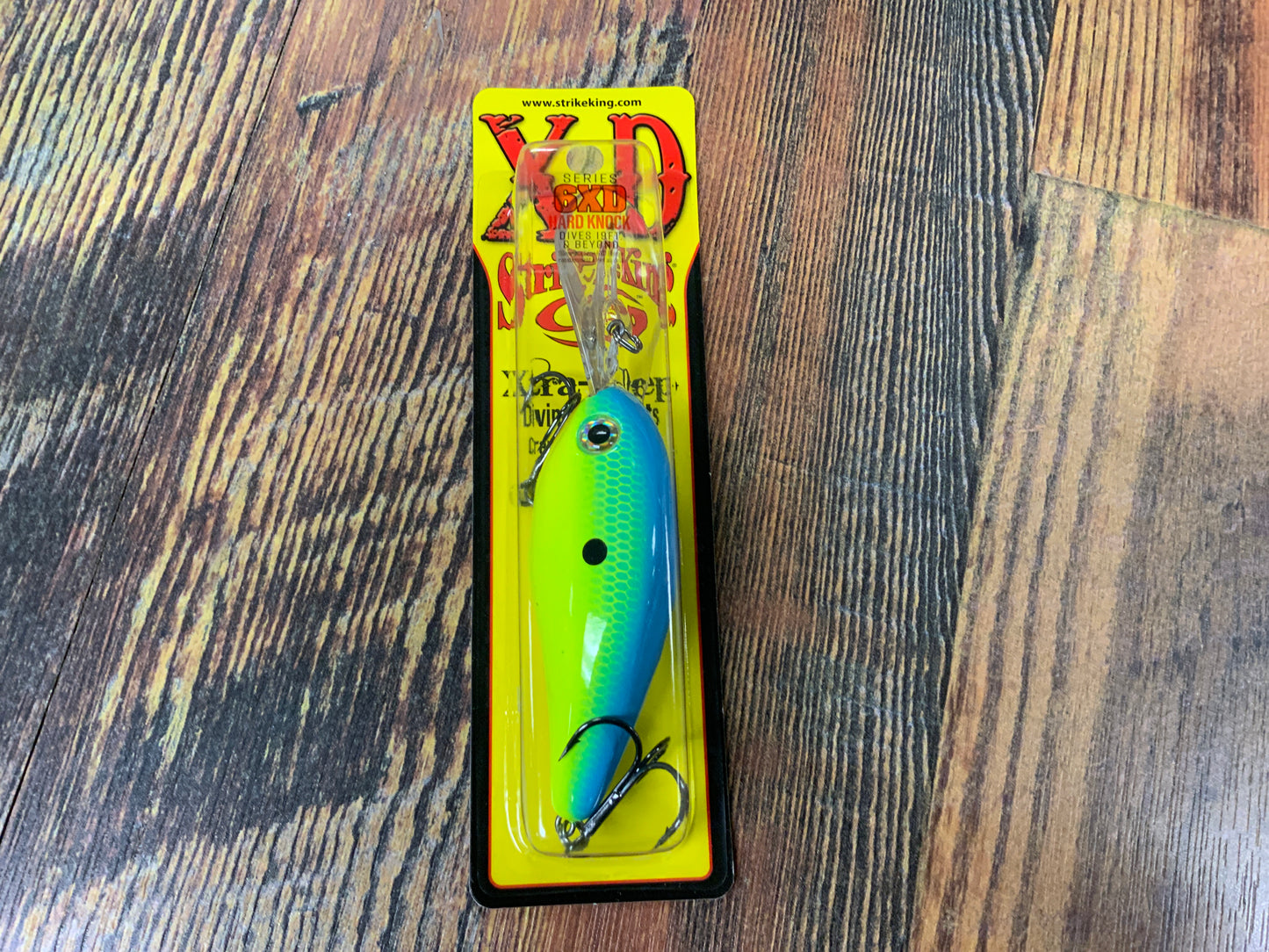 Strike King Pro Model 6XD Chartreuse Powder/Blue Back