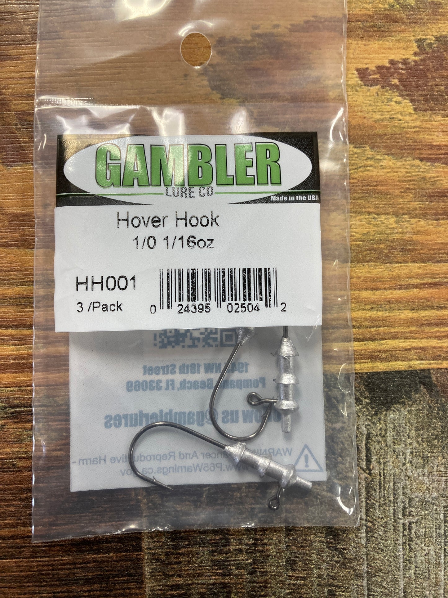 Gambler Hover Hook 1/16 oz. 1/0