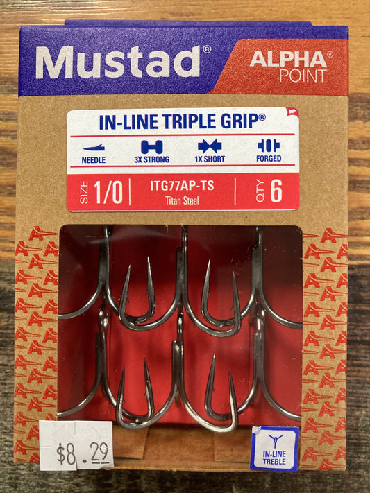 MUSTAD Treble Triple Grip 1/0