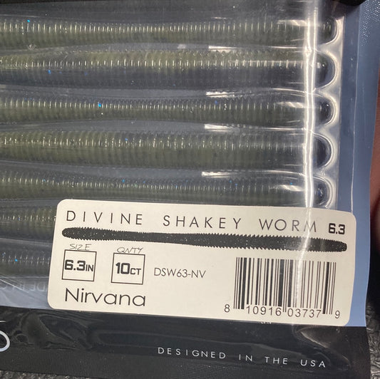 6th Sense Divine Shakey Worm 6.3" Nirvana