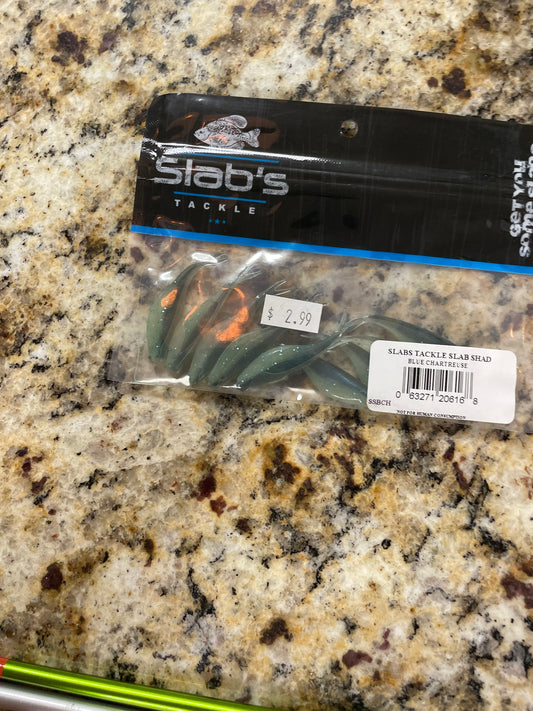 Slab’s Tackle  Blue Chartreuse