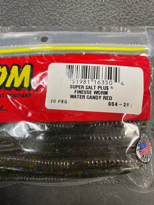 Zoom Finesse Worm - Watermelon Candy Red