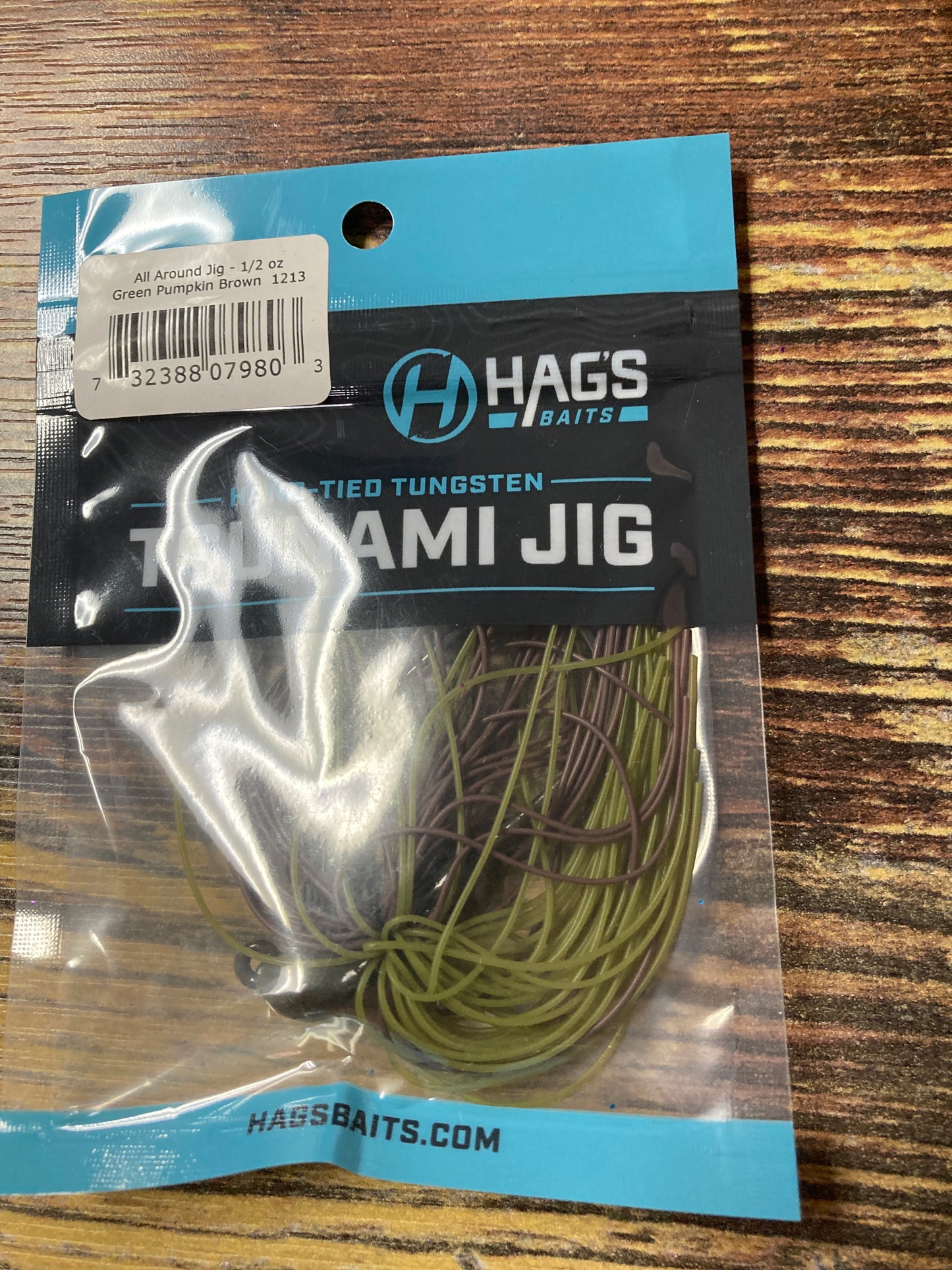 Hags Tsunami Jig 1/2 oz. Green Pumpkin Brown