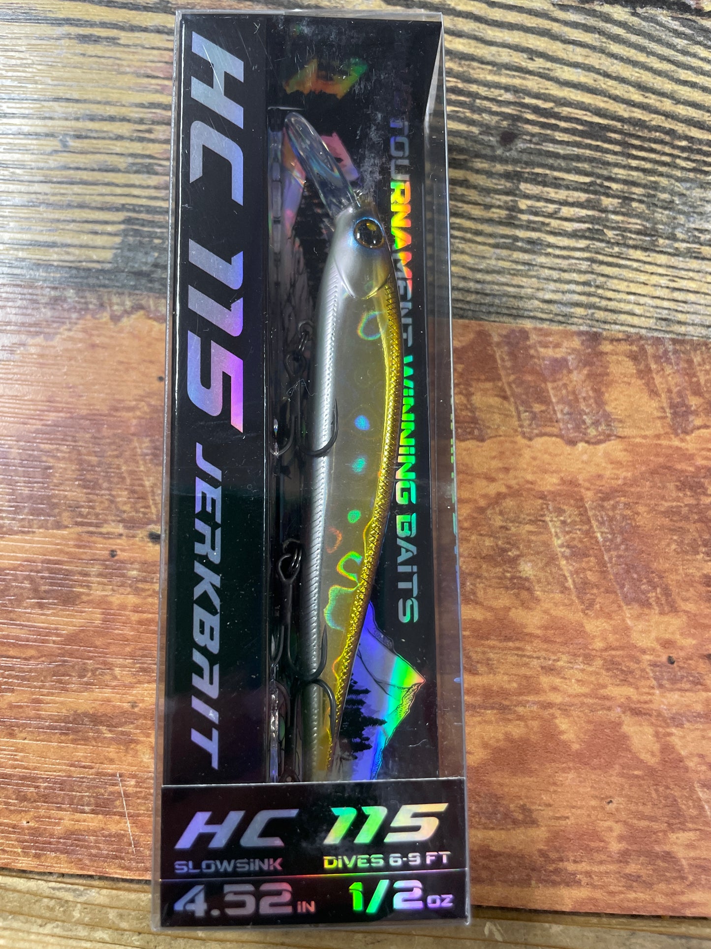 Bassmooch HC 115 Jerkbait 4.52” 1/2 oz Slowsink Tennessee Shad HG