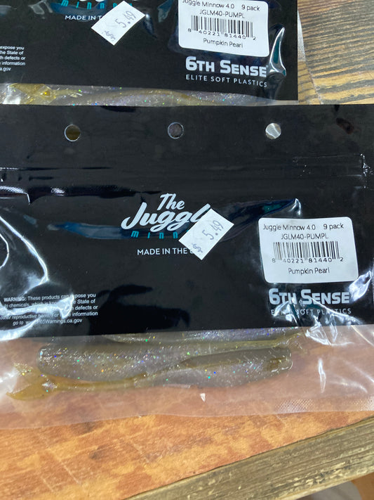 6th Sense Juggle Minnow 4" Pumpkin Pearl