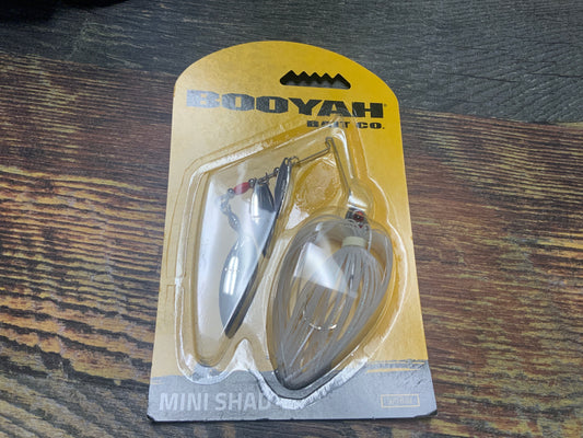 BOOYAH Mini Shad Spinner Bait 3/8 oz. Chrome/Pearl Shiner