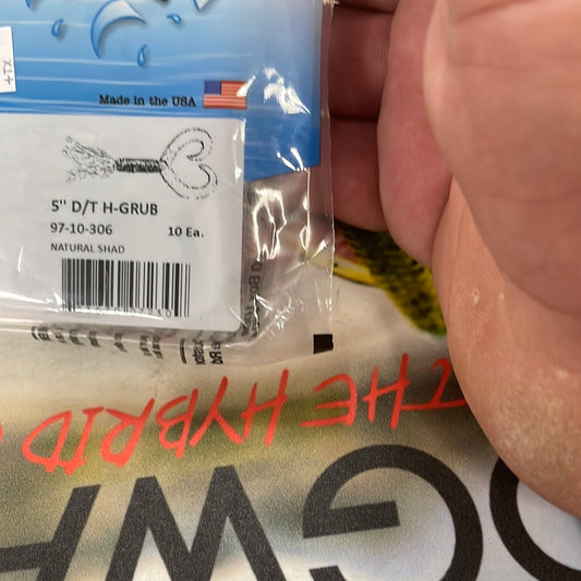 Yamamoto 5 “ DT H-Grub Natural Shad