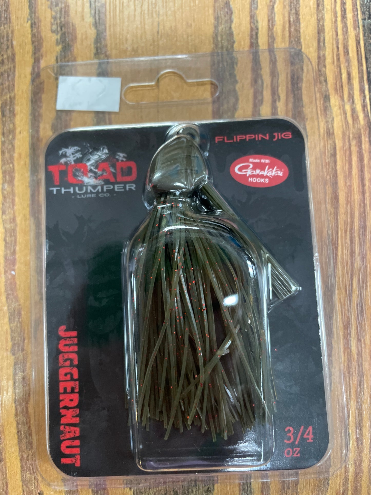 Toad Thumber Juggernaut  Flipping Jig 3/4 oz. Green Pumpkin Red