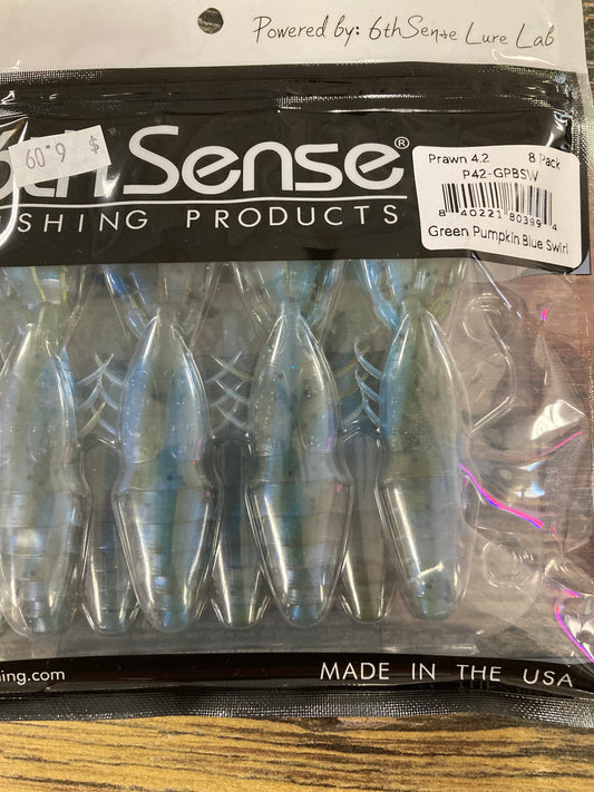 6th Sense Prawn 4.2 Green Pumpkin Blue Swirl