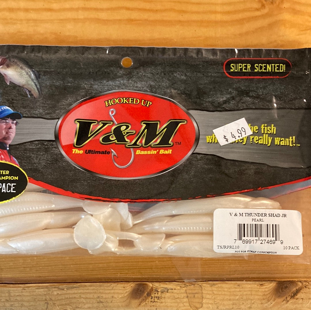 V&M Thunder Shad Jr. - Pearl