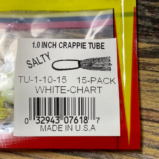 Arkie 1.0” Crappie Tube White Chart