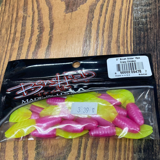 Bone Head Brush Glider 2" Crazy Chicken