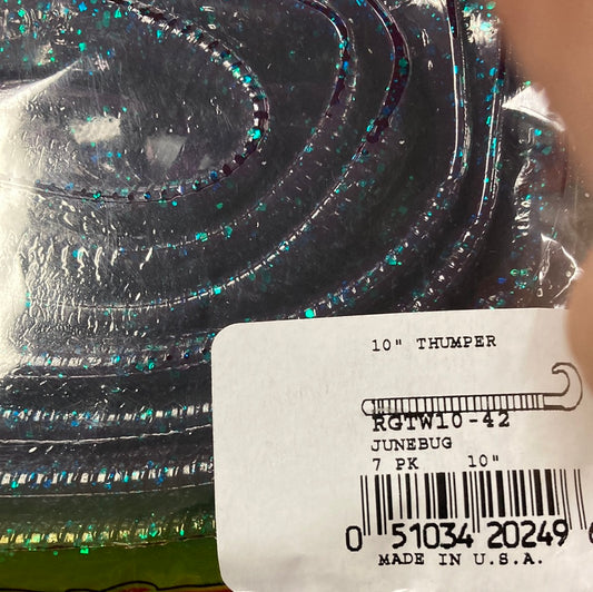 Strike King Rage Tail Thumper 10” Junebug