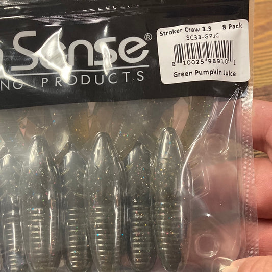 6th Sense Stroker Craw 3.3 Green Pumpkin Juice