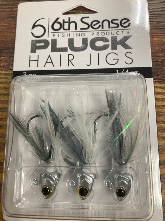 6th Sense Pluck Hair Jigs 1/4 oz. Pro Minnow