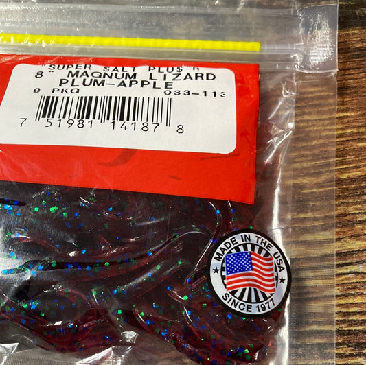 Zoom 8” Magnum Lizard Plum-Apple
