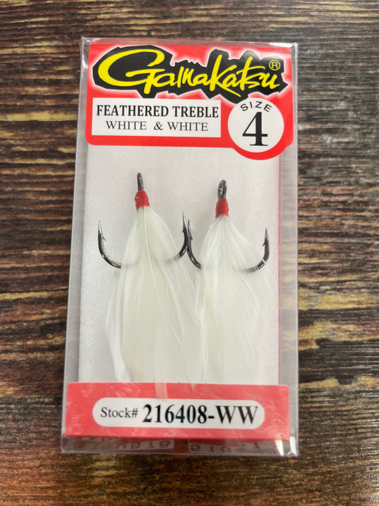 Gamakatsu Feathered Treble #4 White White