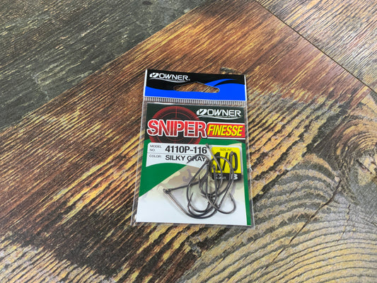 Owner Sniper Finessee Neko 1/0 Silky Gray