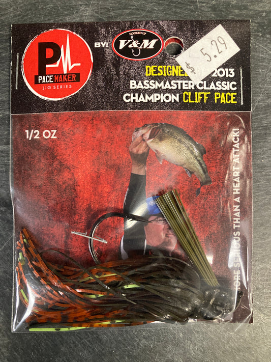 V&M Adrenaline Flippin Jig 1/2 oz. Hot Craw
