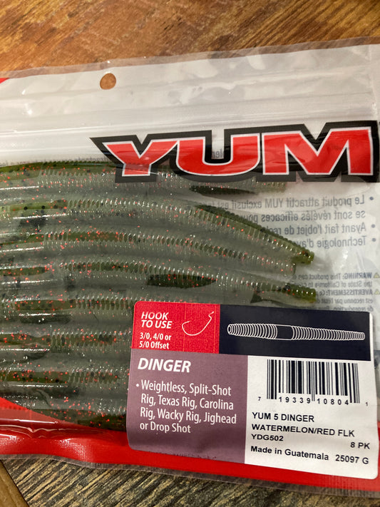 Yum Dinger 5” Watermelon Red Flake