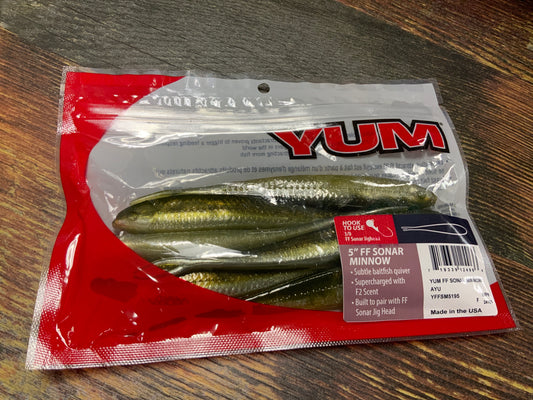Yum FF Sonar Minnow 5" Ayu