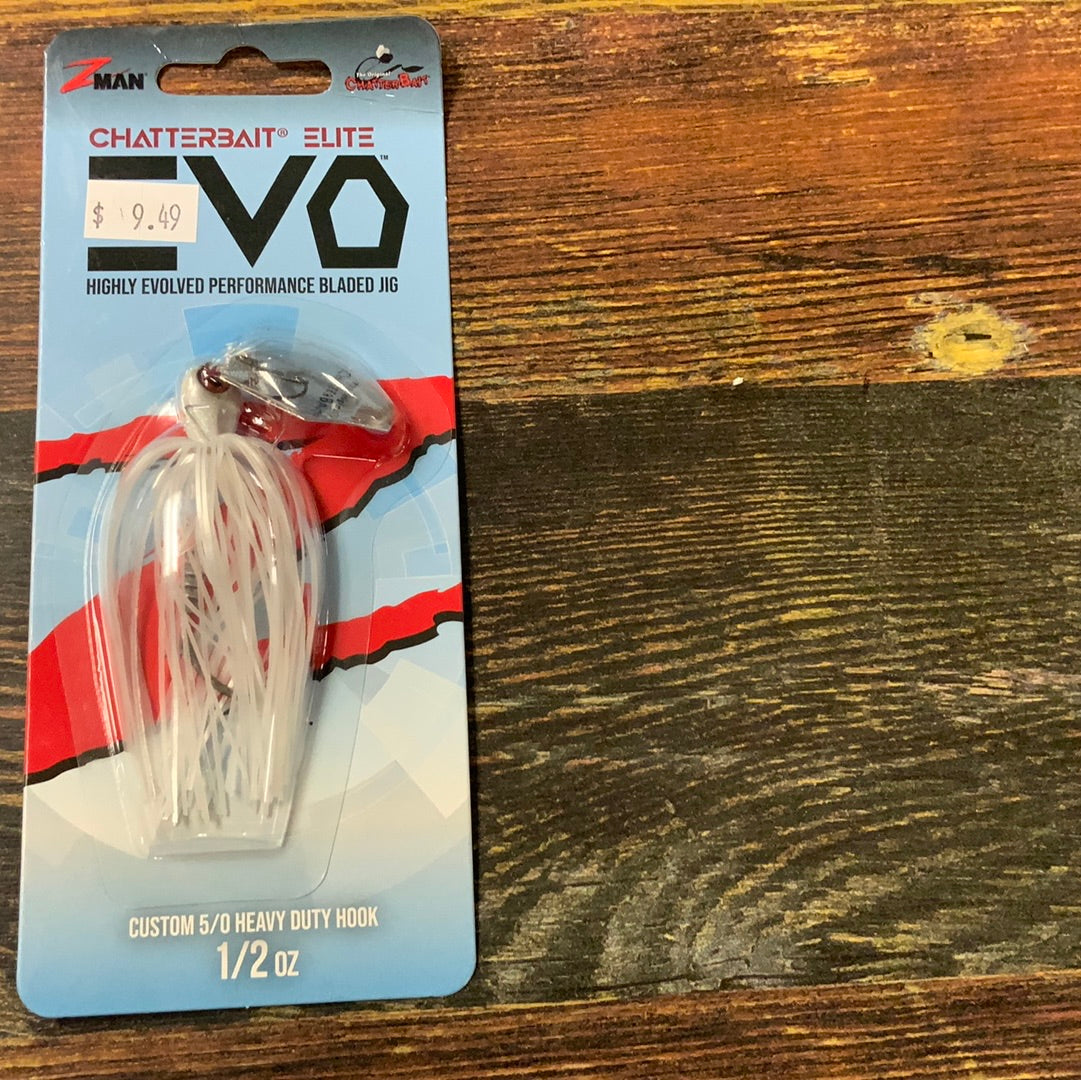 Z Man EVO Chatterbait 1/2 oz. 5/0 White