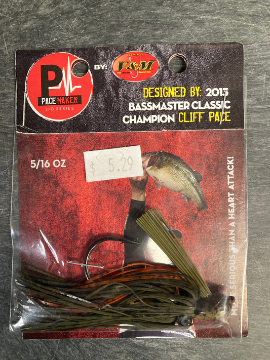 V&M Pacemaker Skip Jig. 5/16 oz. Crawdad