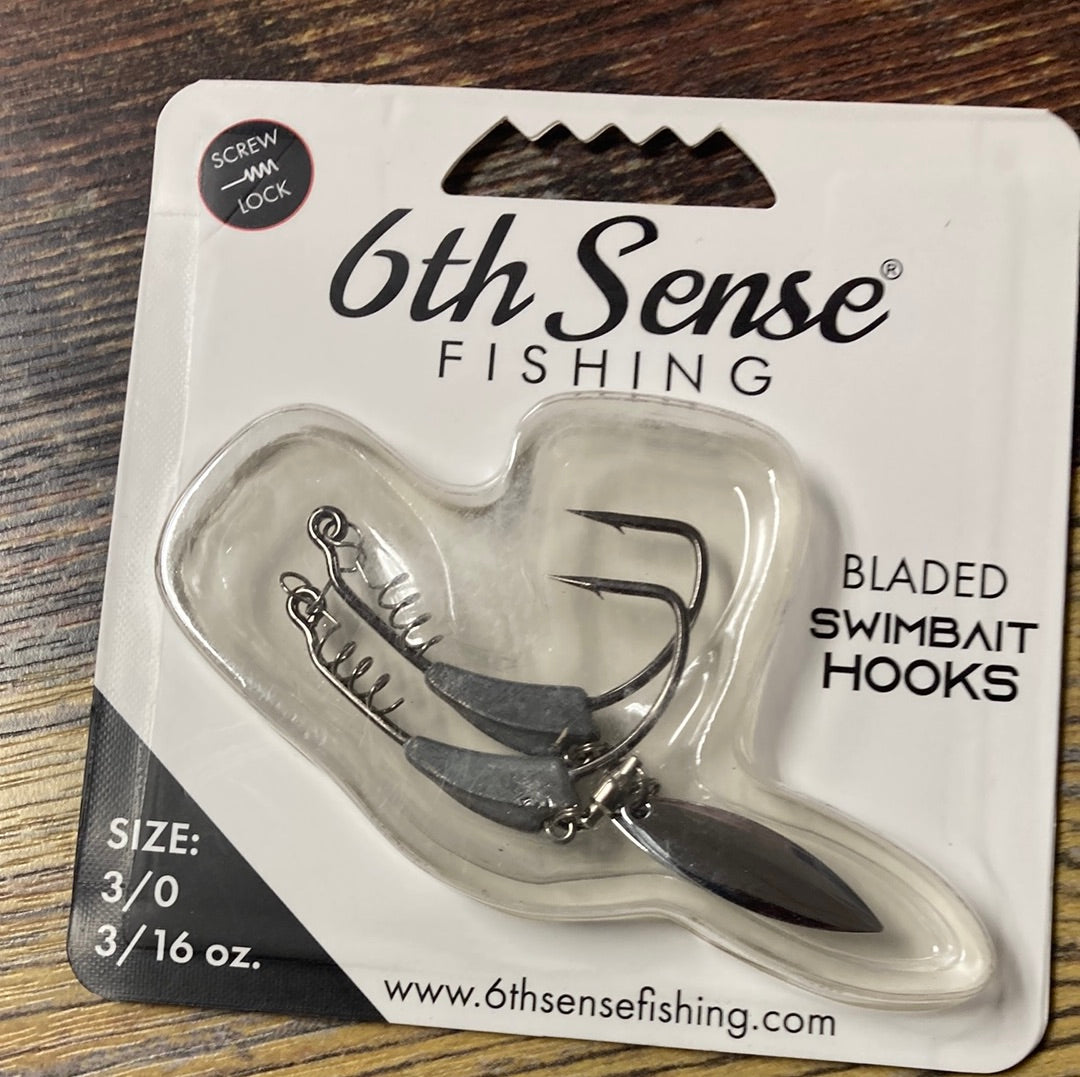 6th Sense Bladed Swimbait Hooks 3/16 oz. 3/0