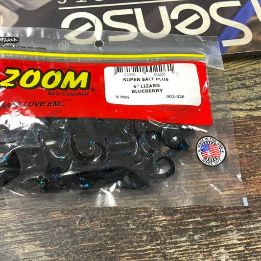 Zoom 6” Lizard - Black/ Blue