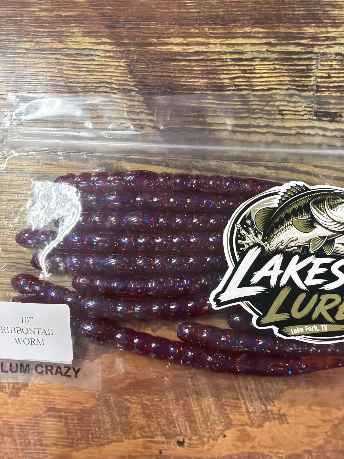 Lakeside Lures 10” worm Plum Crazy