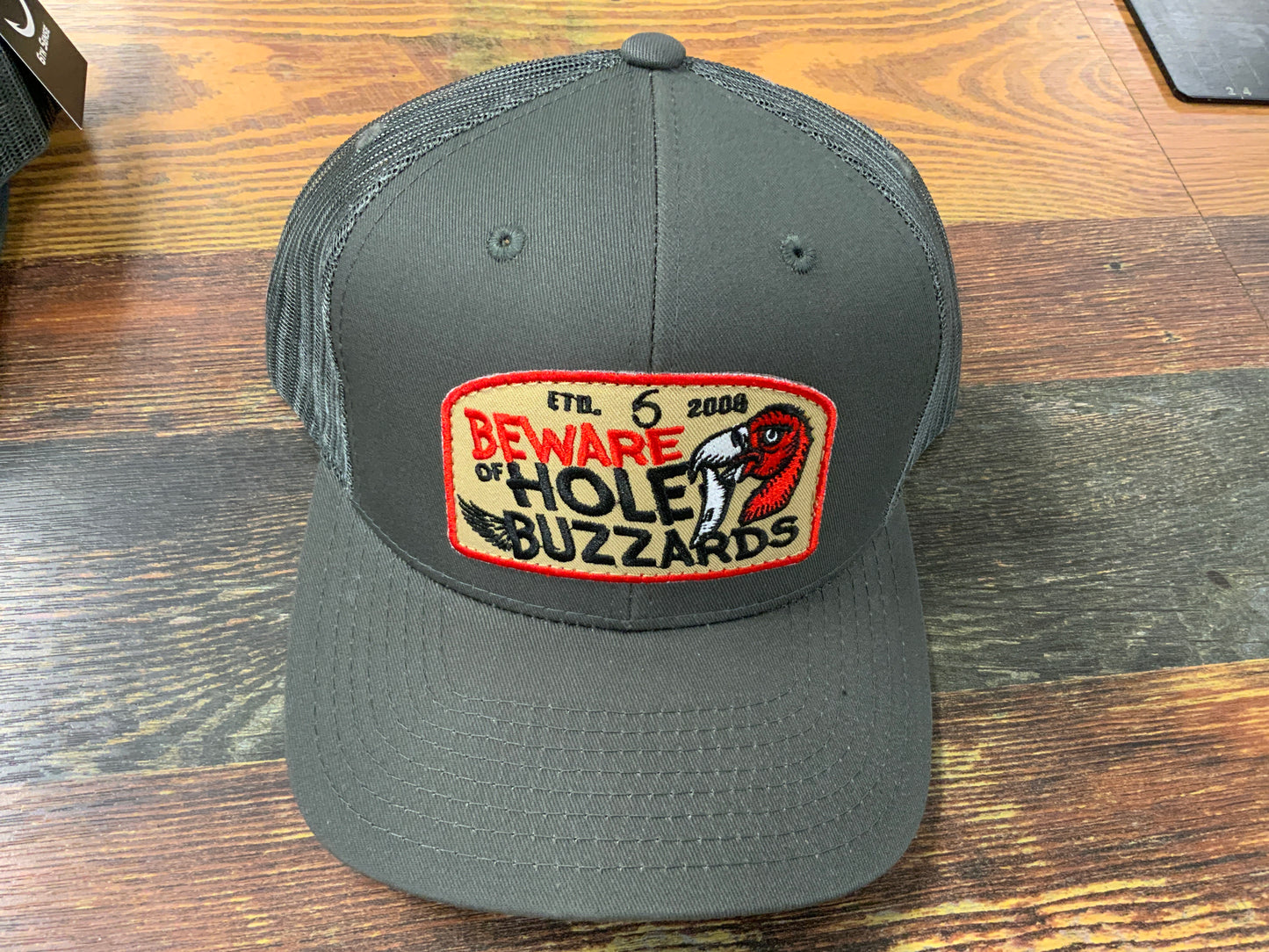 6th Sense Hat Beware of Hole Buzzards - Gray