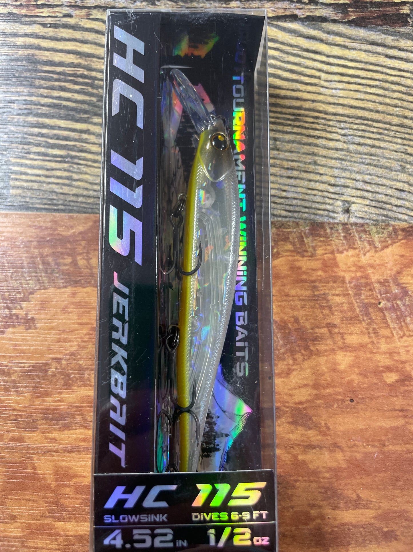 Bassmooch HC 115 Jerkbait 4.52” 1/2oz. Slowsink Hanky Panky