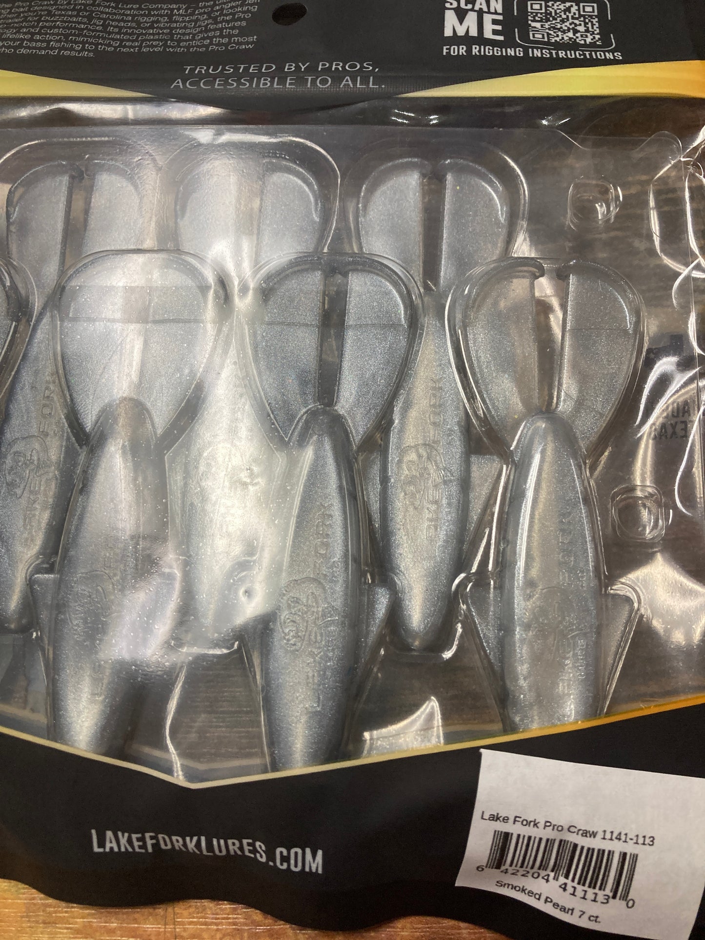 Lake Fork Lures Pro Craw Smoked Pearl