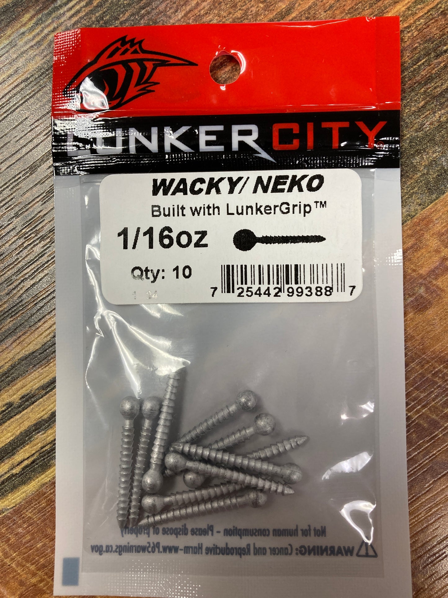 Lunker City Wacky/Neko Weights 1/16 oz. Lead