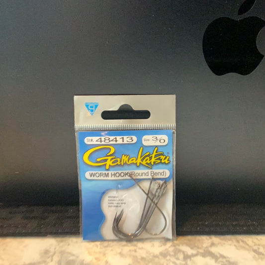Gamakatsu Worm Hook Round Bend 3/0